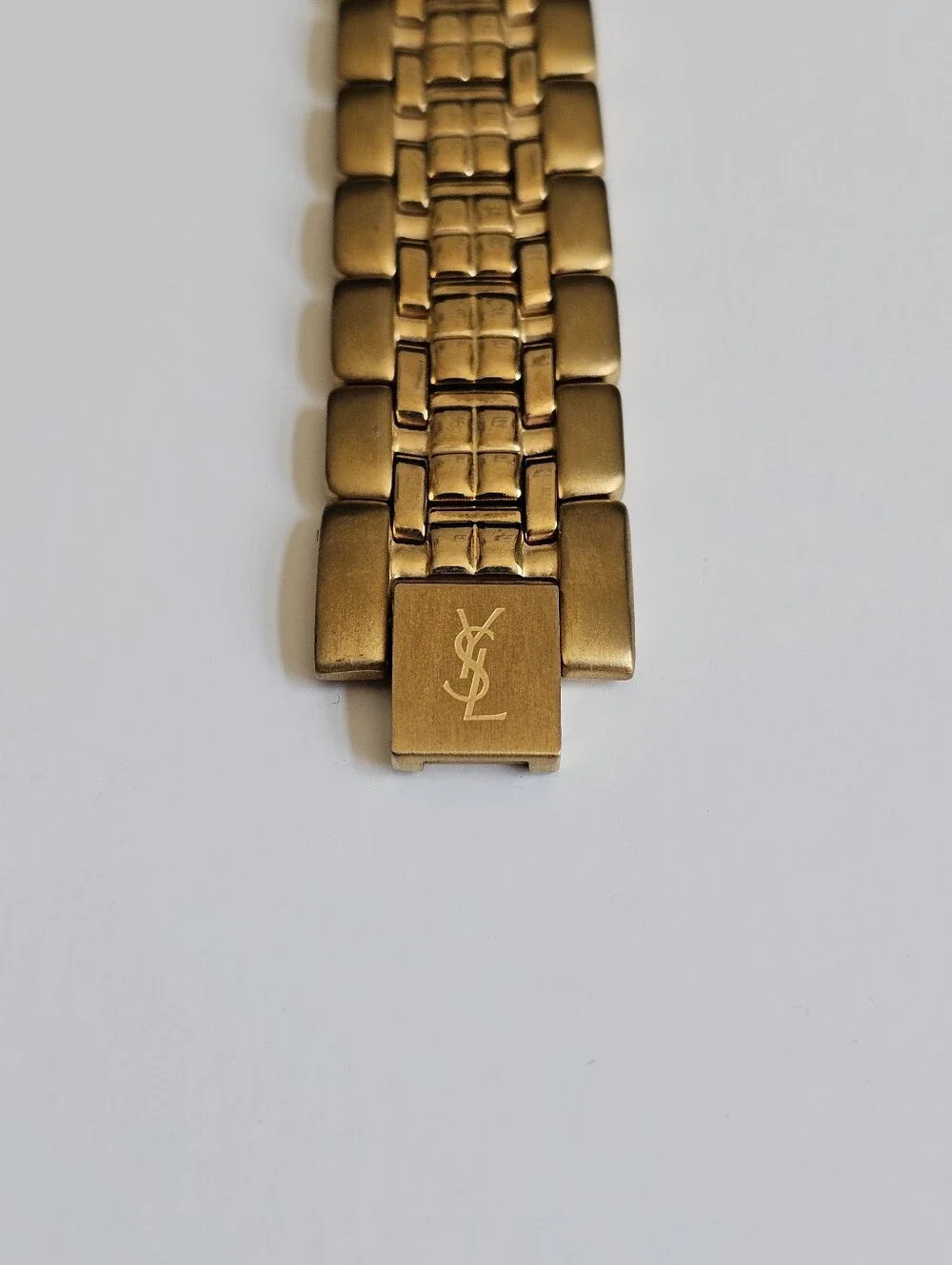 Vintage Yves Saint Laurent Watch 91611-H12093 Gold-Tone w/ Manual & Box (Works)